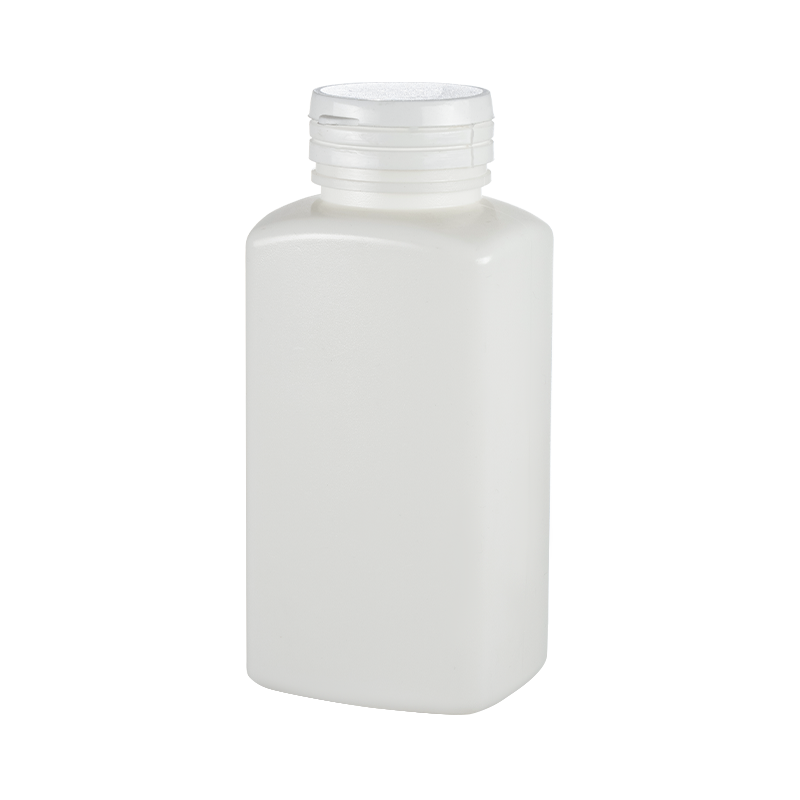 زجاجة مربعة HDPE مع غطاء قابل للسحب